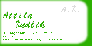 attila kudlik business card